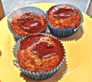 Choc banana muffins: Gluten free, no added sugar or butter