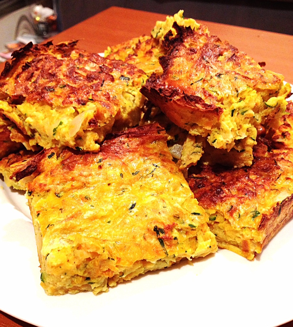 Carrot and Zucchini Slice: Gluten Free