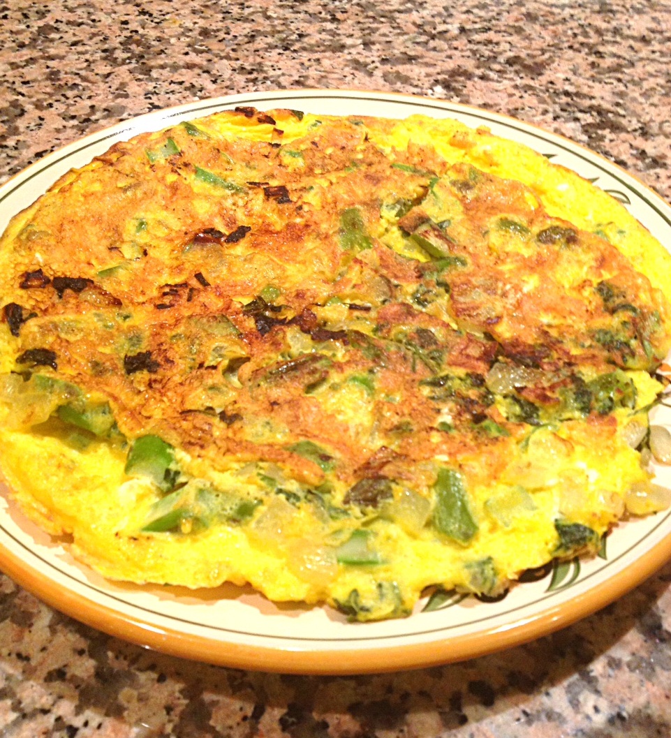 Asparagus and Spring Onion Omelette