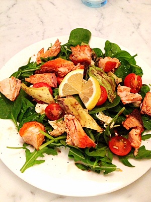 Crispy Skin Salmon Salad