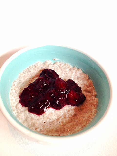 Vanilla Chia Pudding with Blueberry Compote